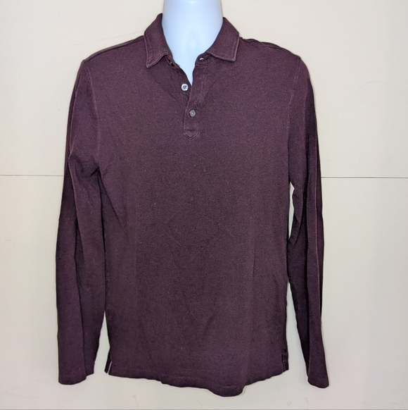 Banana Republic Other - Banana Republic Performance Pique Polo Long Sleeves Deep Red